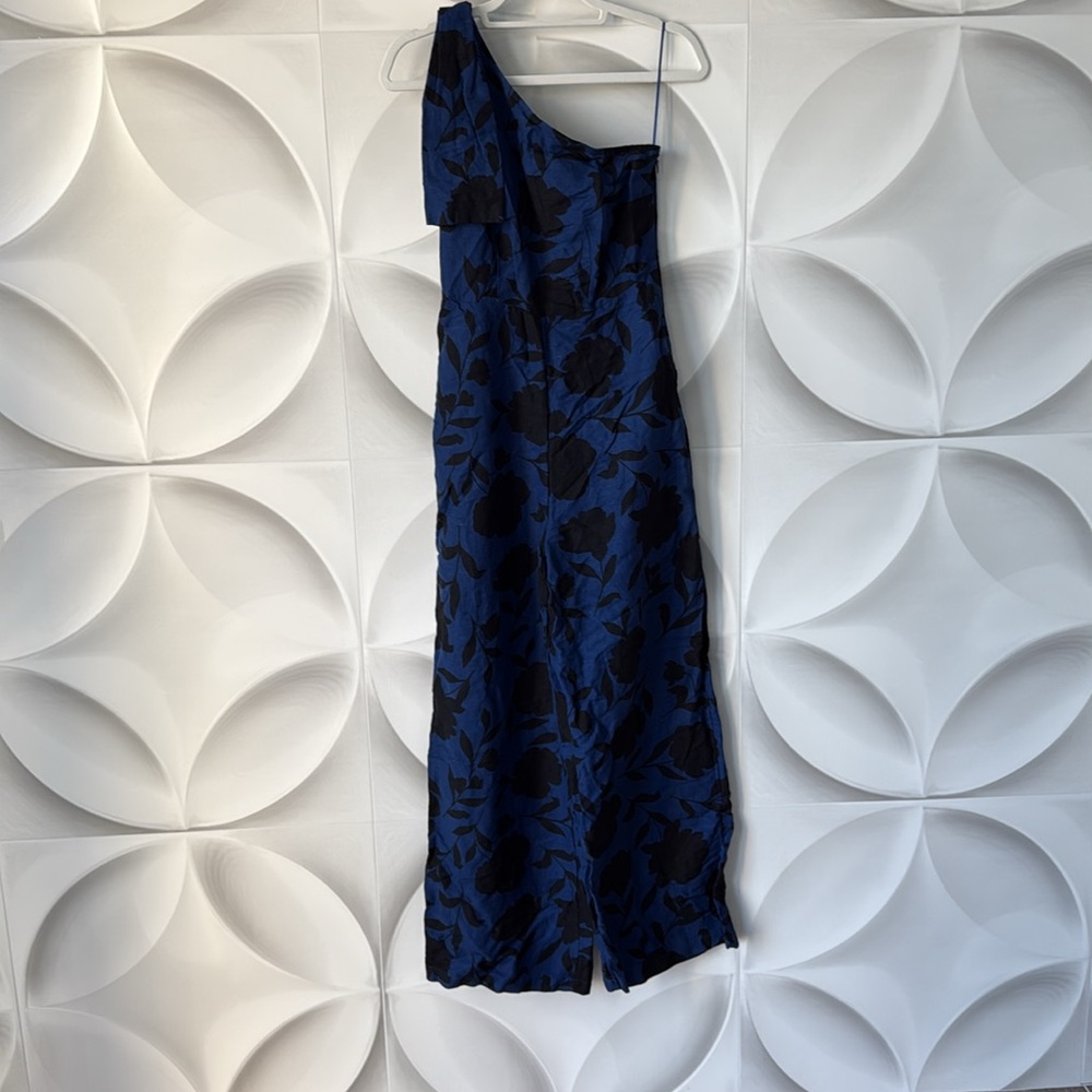 Kate Spade One Shoulder Linen Jumpsuit! NWT - Picture 14 of 15